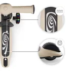 Kinderkraft, Halley 2, trotineta cu 3 roti de echilibru 2in1, LED, Stone White