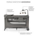 Kinderkraft, Joy 2, patut de volaj cu accesorii, 3in1, Dark Grey
