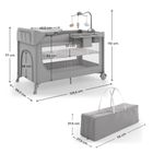 Kinderkraft, Leody Up, patut de calatorie cu accesorii, grey