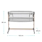 Kinderkraft, Neste Air, patut atasabil (co-sleeper) 3in1, gri