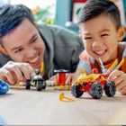 LEGO NINJAGO, Infruntarea dintre Kai in masina si Ras pe motocicleta, 71789