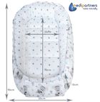 Medi Partners, Teddy, babynest, set 5 piese, albastru deschis