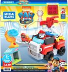 Mega Bloks, Paw Patrol, Marshall, masina si figurina, set de constructie, 34 piese