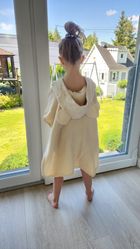 MimiNu, prosop tip poncho, bej, 4-7 ani