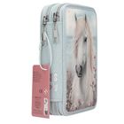 Miss Melody, penar dublu cu rechizite scolare, albastru