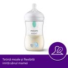 Philips Avent, Natural, Response, biberon cu ventil Air Free, 260 ml, 1 luni+, elefant, SCY673/81