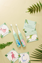 Seysso, Kids, Dinosaur, periuta de dinti sonica pentru copii, Coral, 0-3 ani