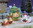 Sylvanian Families, Baby Santa's Christmas Tree House, set de joaca cu figurine si accesorii, 5822