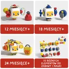 Topbright, Tabla de manipulare cu cub si elemente detasabile, 12 luni