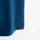 Tricou basic bleumarin din bumbac NOWEAR