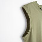 Tricou fara maneci kaki NOWEAR