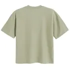 Tricou oversize kaki din bumbac pieptanat unisex NOWEAR