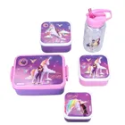 Unicorn Academy, Drink Up, sticla da apa cu pai, roz, 450 ml