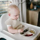 BabyOno, Farfurita din silicon cu ventuza, bej