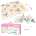 Bocioland, Elefant, covoras din spuma pliabil, gri, 150-180 cm