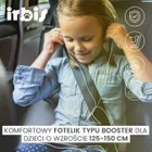 Caretero, Irbis, scaun auto, inaltator, i-Size, smarald, 125-150 cm