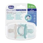 Chicco, Physioforma, Soft Luxe, suzeta din silicon, menta, 6-16 m, 2 buc.