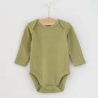 Cool Club, Body cu maneca lunga pentru baieti, verde, ecru, imprimeu animale salbatice, set 5 buc.