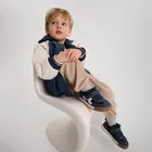 Cool Club, Geaca de baseball cu gluga pentru baieti, cu capse, albastru