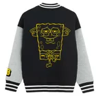 Cool Club, Hanorac pentru baieti, cu fermoar, negru, imprimeu SpongeBob