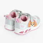 Cool Club, Pantofi sport pentru fete, argintiu, talpa cu leduri, imprimeu Paw Patrol