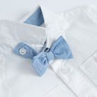 Cool Club, Set pentru baieti, Body-camasa cu maneca lunga, Papion pentru baieti, Vesta, Pantaloni, alb-albastru