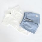 Cool Club, Set pentru baieti, Body cu maneca scurta, Pantaloni scurti, alb-albastru