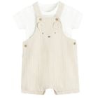 Cool Club, Set pentru baieti, Body cu maneca scurta, Salopeta scurta, muselina, mix