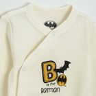 Cool Club, Set pentru baieti, Caciula, Body cu maneca lunga, Salopeta cu botosei, Pantaloni cu botosei, Patura, mix, imprimeu Batman