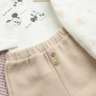 Cool Club, Set pentru bebelusi, Body cu maneca lunga, Pantaloni fara botosei, Scutec din muselina, mix, imprimeu Mickey Mouse