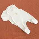 Cool Club, Set pentru fete, Body cu maneca lunga, Salopeta cu botosei, alb