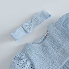Cool Club, Set pentru fete, Rochie cu maneca scurta pentru fete, Bentita, albastru