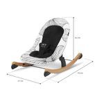 Kinderkraft, Finio, sezlong cu functie de balansoar, negru/alb
