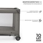 Kinderkraft, Joy 2, patut de volaj cu accesorii, 3in1, Dark Grey