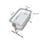 Kinderkraft, Neste Air, patut atasabil (co-sleeper) 3in1, gri