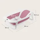 Lionelo, Baby Bubble, cadita de baie pliabila cu termometru, Pink Magnolia