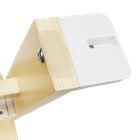 Lionelo, Floris, scaun inalt din lemn, White Natural