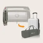 Lionelo, Sven Plus, patut de volaj cu accesorii, Beige Olive