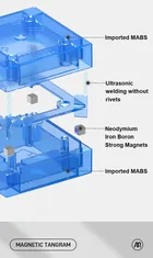 Mideer, Tangram, blocuri magnetice 3D cu clepsidra