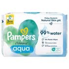 Pampers Harmonie Aqua, servetele umede, 0% plastic, 3 pachete x 48 buc., 144 buc.