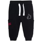 Set pentru baieti, Hanorac cu gluga, Tricou, Pantaloni trening, negru-rosu, imprimeu Mickey Mouse