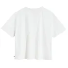 Tricou cropp alb din bumbac pieptanat NOWEAR