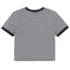 Tricou cu imprimeu in dungi si croiala crop NOWEAR