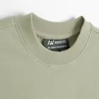 Tricou oversize kaki din bumbac pieptanat unisex NOWEAR