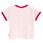 Tricou slim roz din bumbac pieptanat NOWEAR
