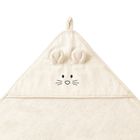 BabyOno, Halat de baie din bambus cu gluga, crem, 100-100 cm