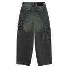 Blugi ajustabili cenusii-negri cu croiala super baggy unisex NOWEAR