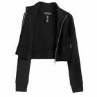 Bluza sport crop mulata cu fermoar NOWEAR