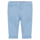 Cool Club, Set pentru baieti, Body-camasa cu maneca lunga, Papion pentru baieti, Vesta, Pantaloni, alb-albastru