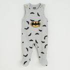 Cool Club, Set pentru baieti, Caciula, Body cu maneca lunga, Salopeta cu botosei, Pantaloni cu botosei, Patura, mix, imprimeu Batman